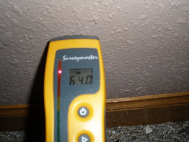 Iowa home inspection reveals high moisture in basement wall